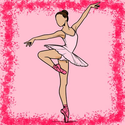 realistic person doing ballet