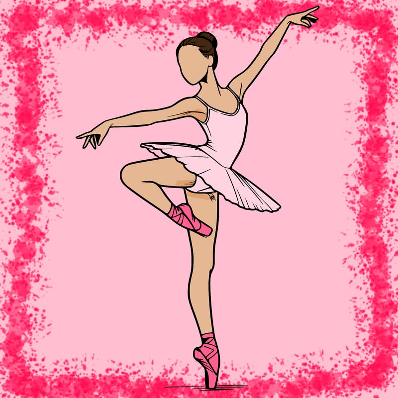 realistic person doing ballet
