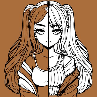 realistic girl split