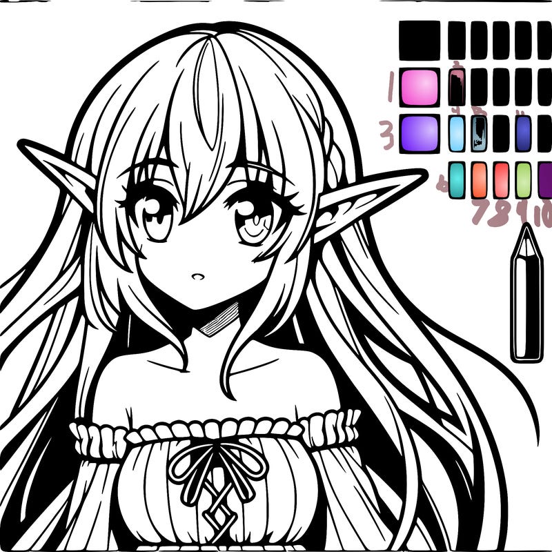 anime girl elf