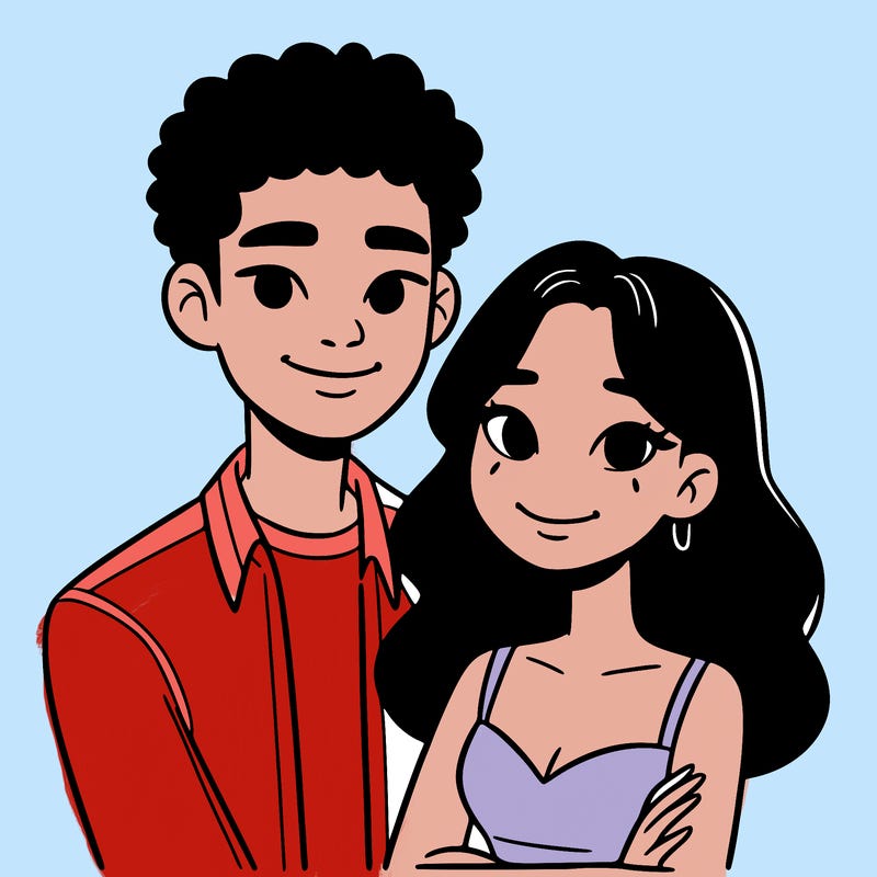 black woman and asian man couple