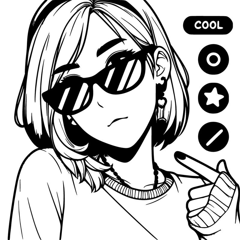 realistic cool girl
