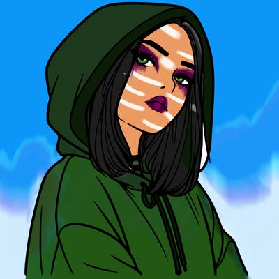 a realistic girl in a hoodie