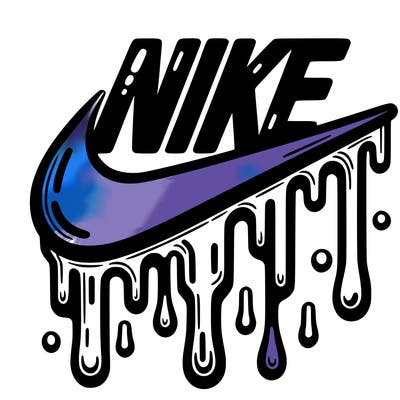 dripping nike logo