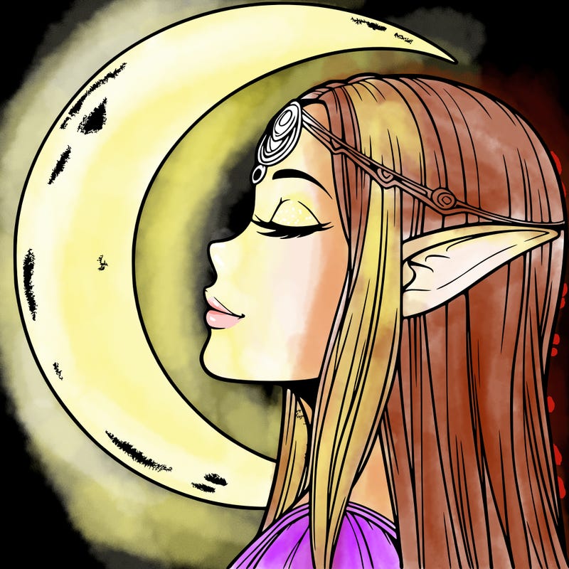 a realistic moon elf