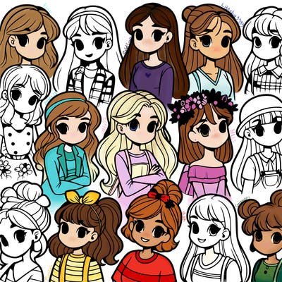 many different girls