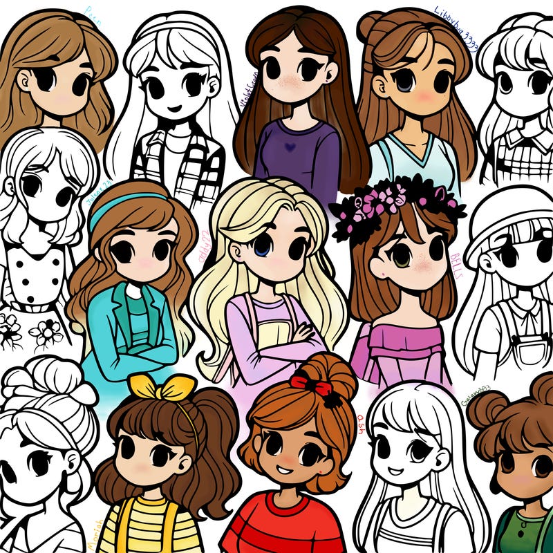 many different girls