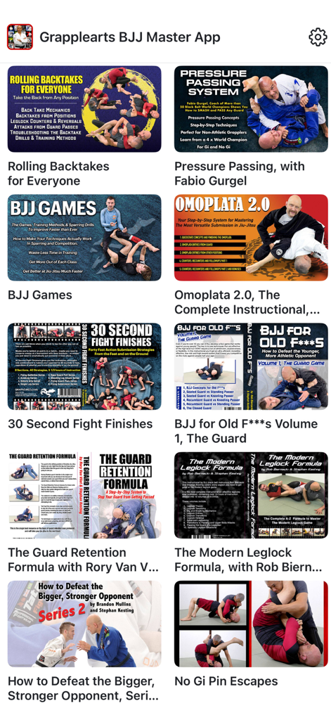 BJJ Master App by Grapplearts - A library of Brazilian Jiu Jitsu instructional video courses in the Grapplearts BJJ Master App