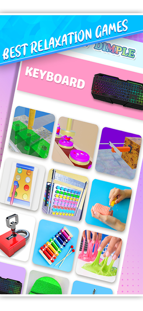 Menú de juegos ASMR extrañamente satisfactorios que incluyen corte de jabón y estiramiento de slime