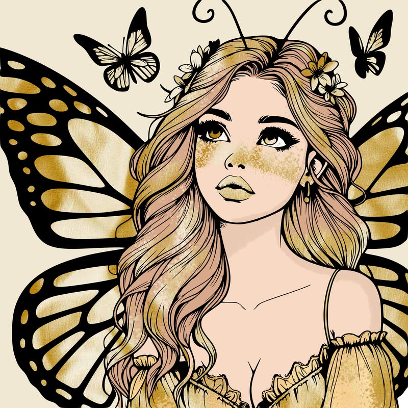 butterfly fairy realistic girl