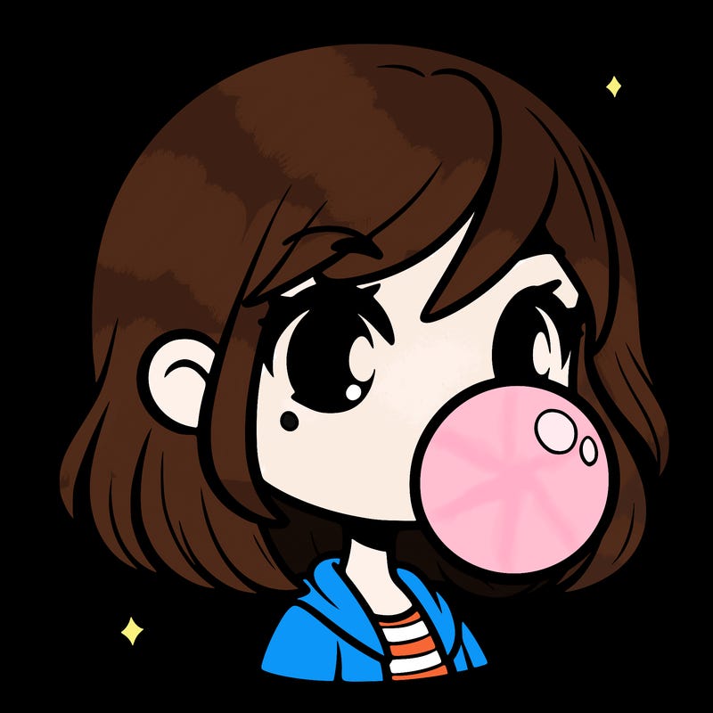 girl with bubble gum