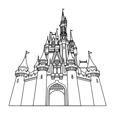 disney land their is a big castle