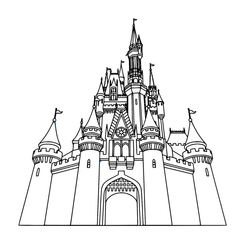 disney land their is a big castle