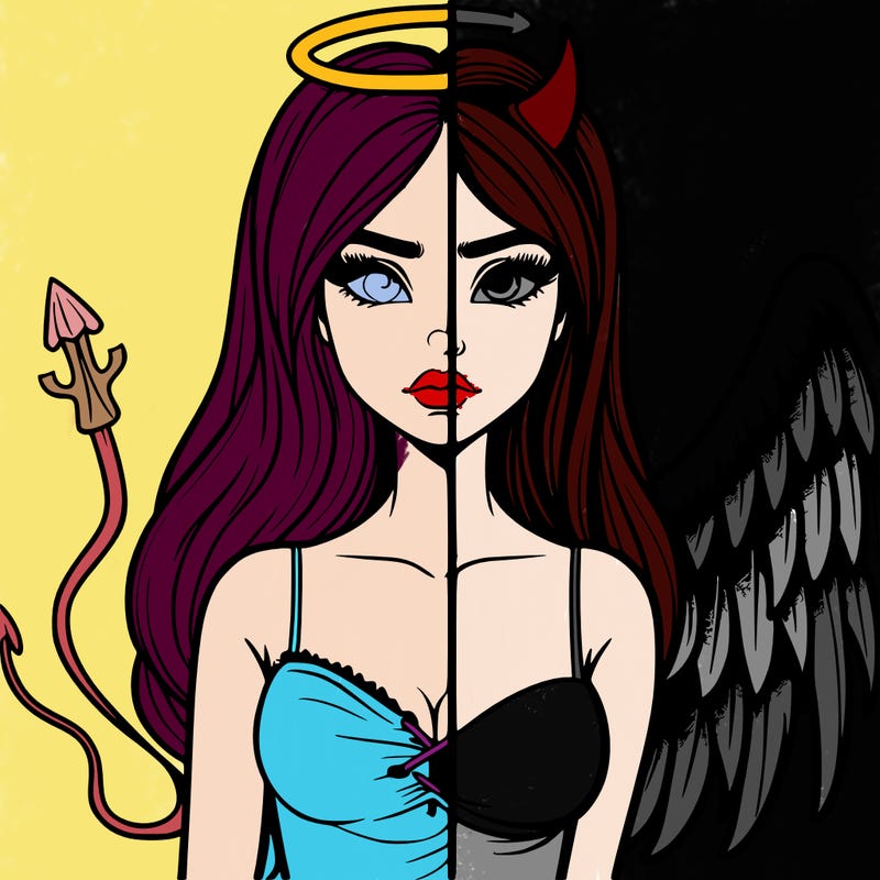 devil vs angel realistic girl