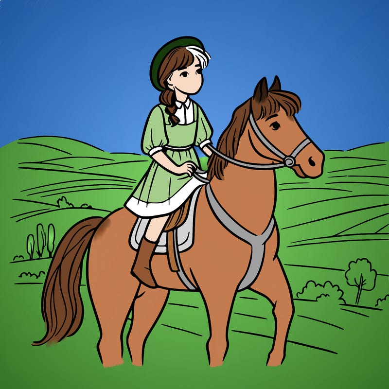 girl riding a horse