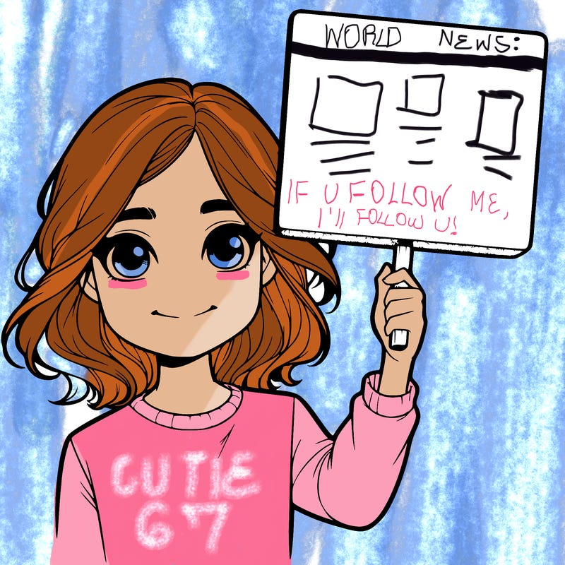 realistic girl holding up a sign