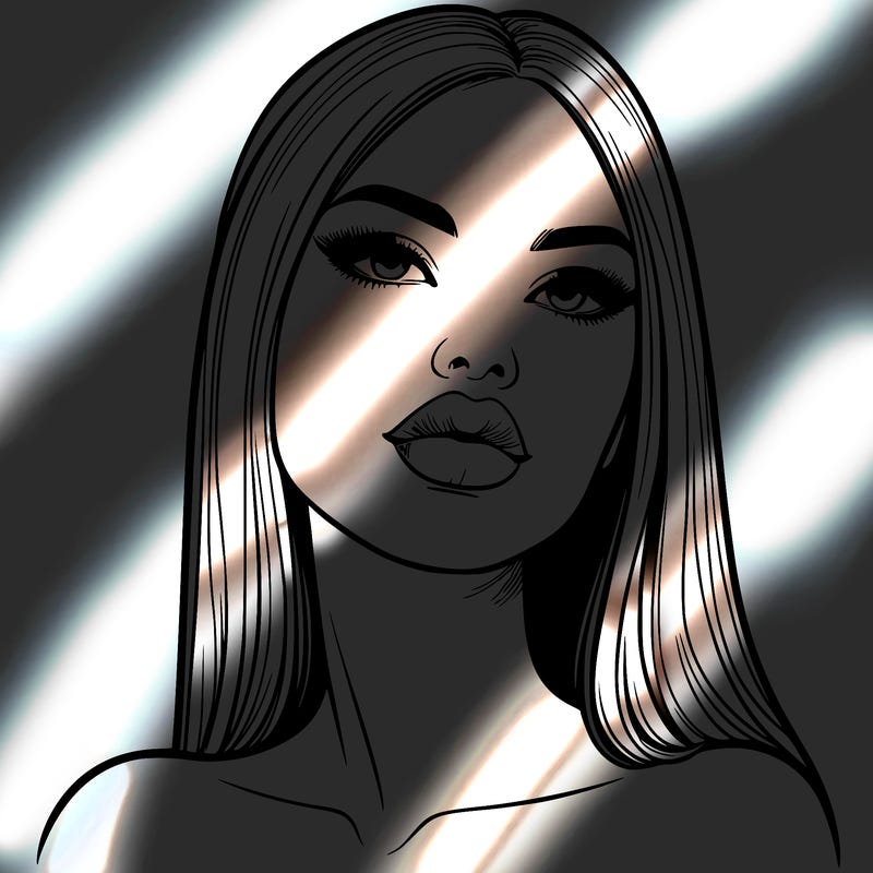 realistic woman with full lips