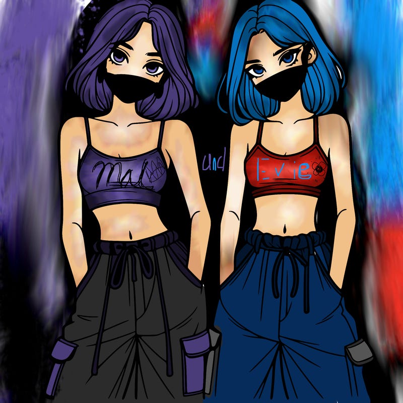 two girls with crop top with baggy pants