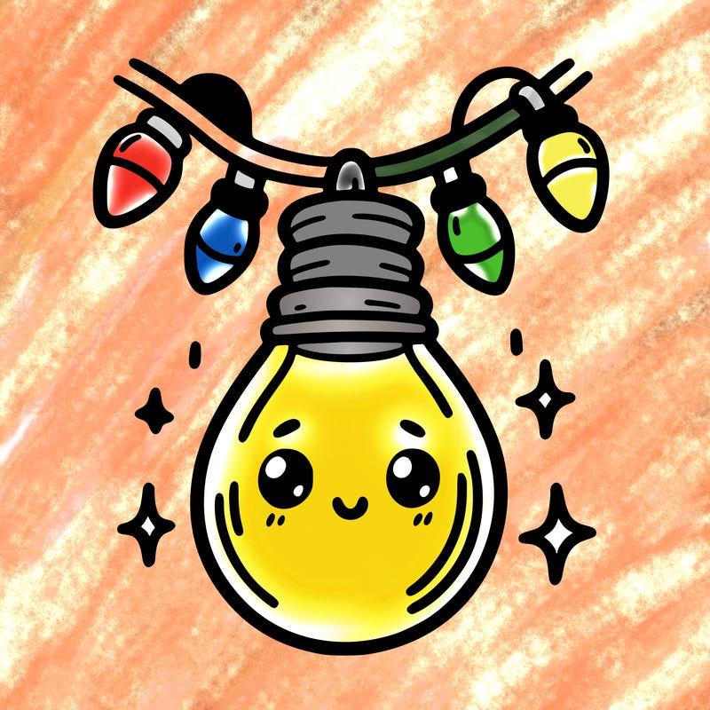 small bulb of a garland