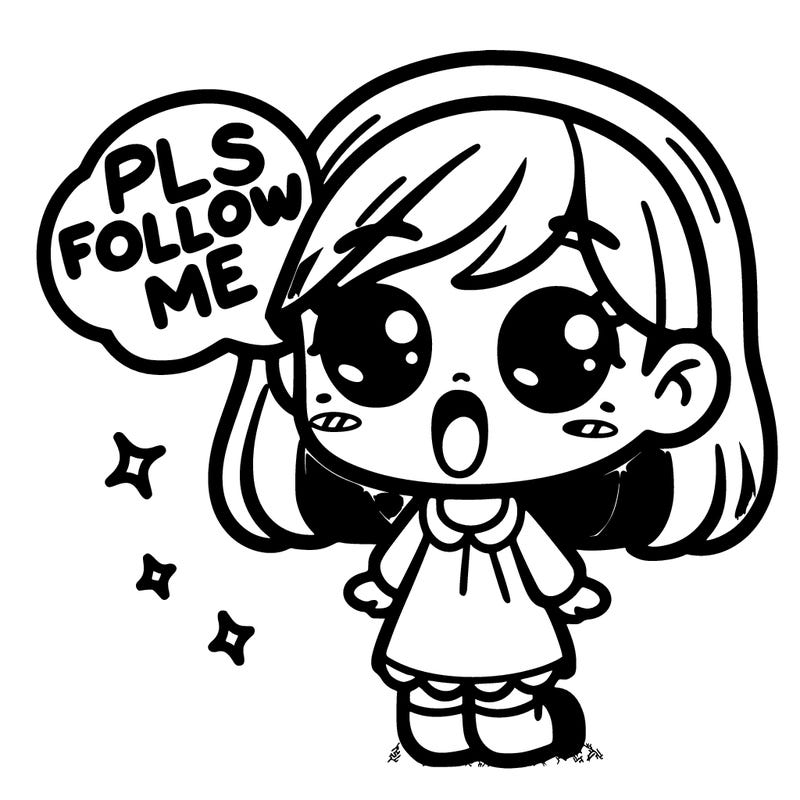 girl saying pls follow me