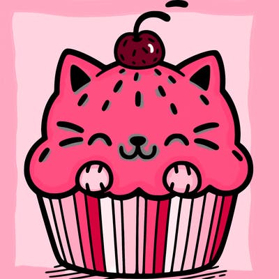 cat cupcake