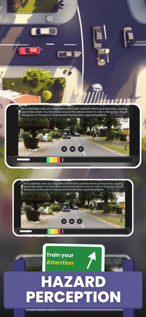Learn UK Driving Theory Test - Hazard perception training video scenarios for the UK driving theory test