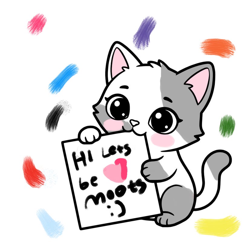 a small cat with a blank sheet of paper in its hand. the cat is sooooooo cute!