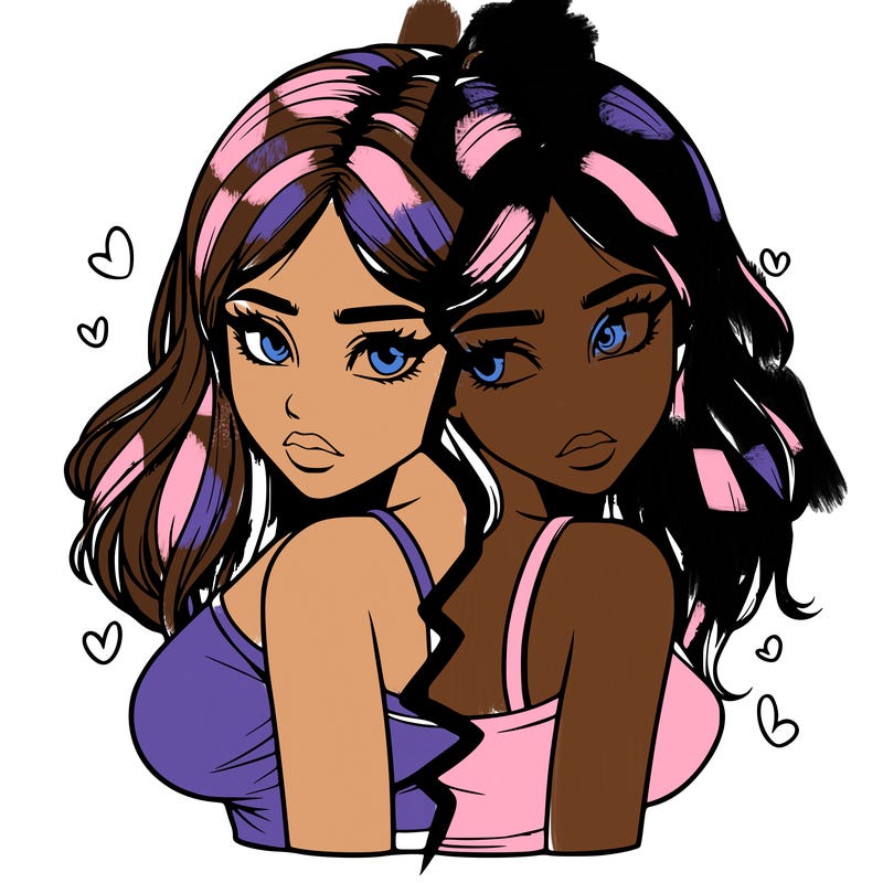 realistic girl split