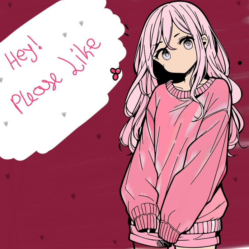 manga teen girl  in a sweater and baggy pants
