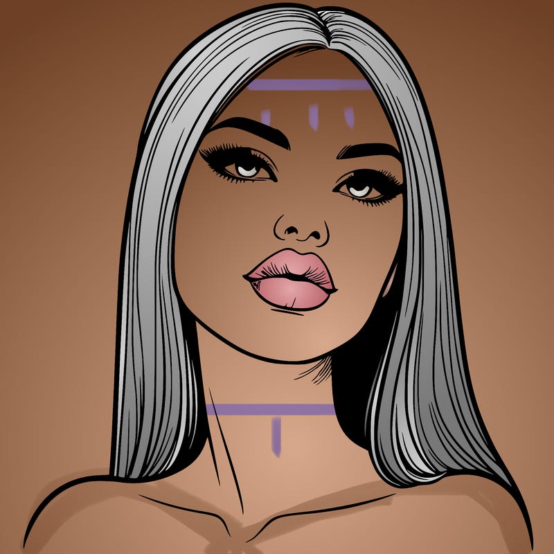 realistic woman with full lips