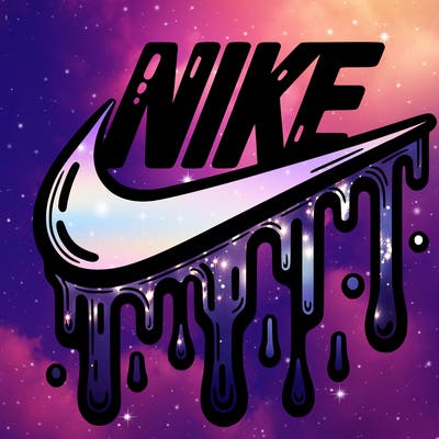 dripping nike logo