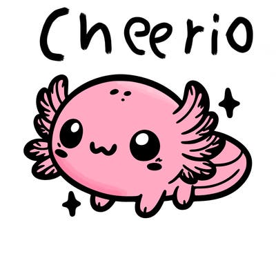 cute easy baby axolotl