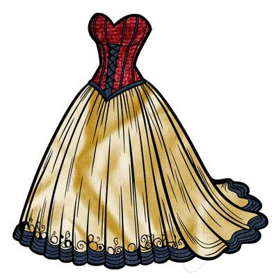 wedding dress-corset and a long and flowy skirt