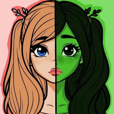 realistic girl split