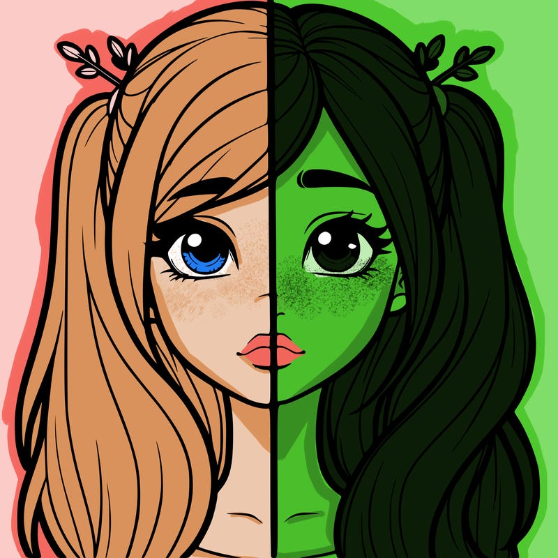 realistic girl split