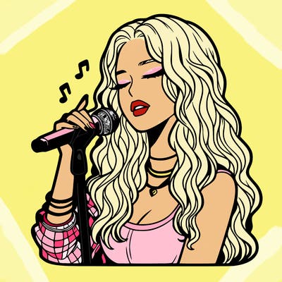 realistic female singer