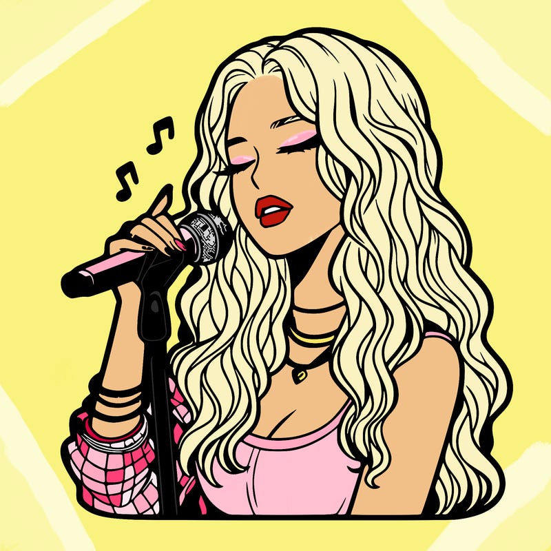 realistic female singer