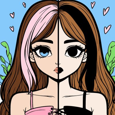 realistic girl split