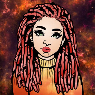 realistic girl with dread locks