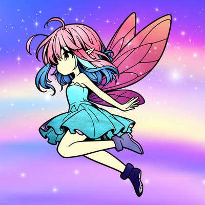 manga fairy flying