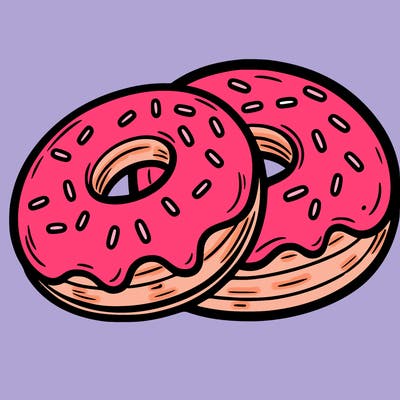 a piece of food doughnuts