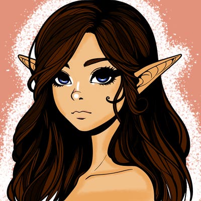 elf girl realistic dark fantasy