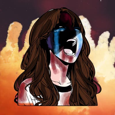 screaming realistic, girl