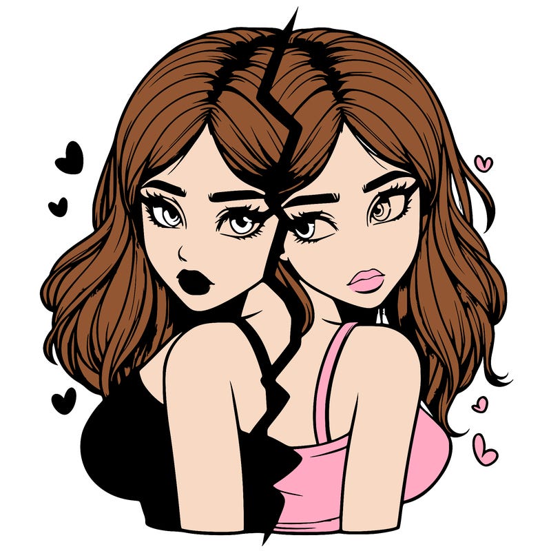 realistic girl split