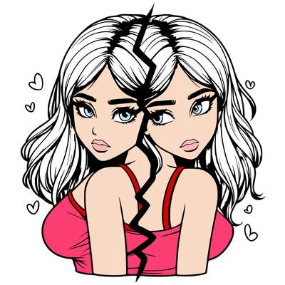 realistic girl split