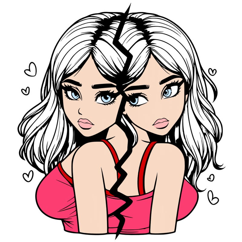 realistic girl split