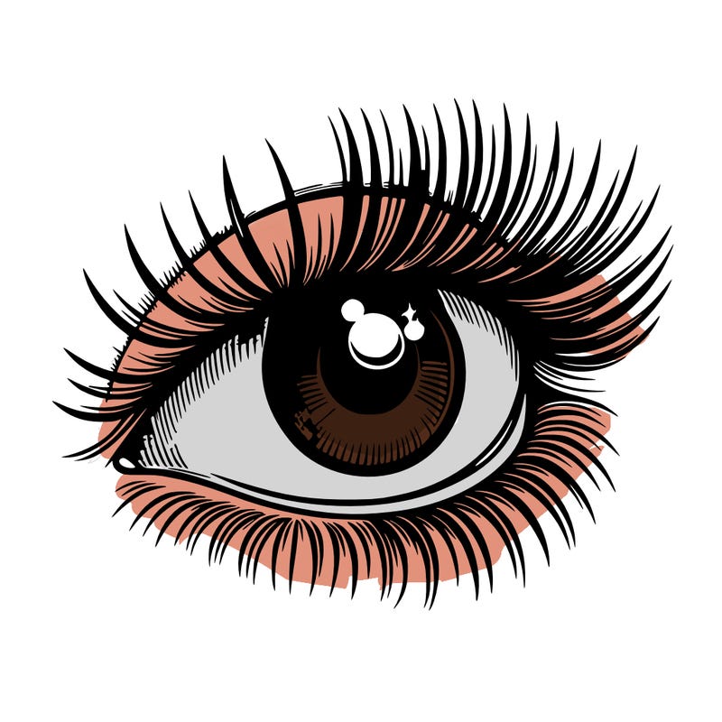 realistic eye long eylashes