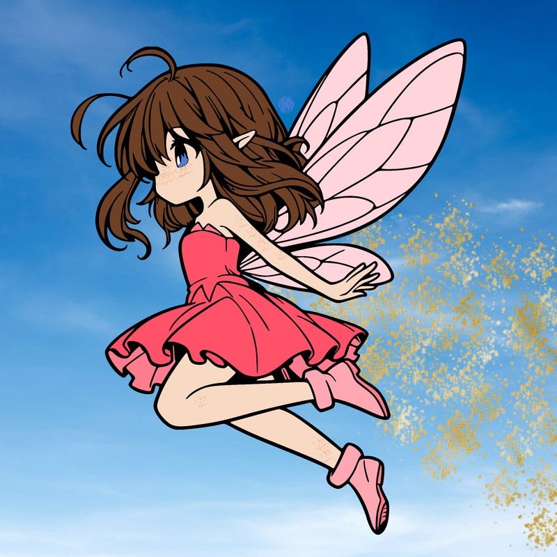 manga fairy flying