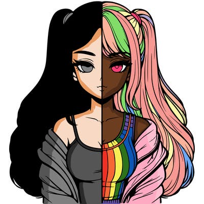 realistic girl split