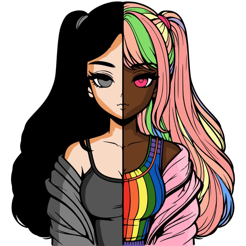 realistic girl split